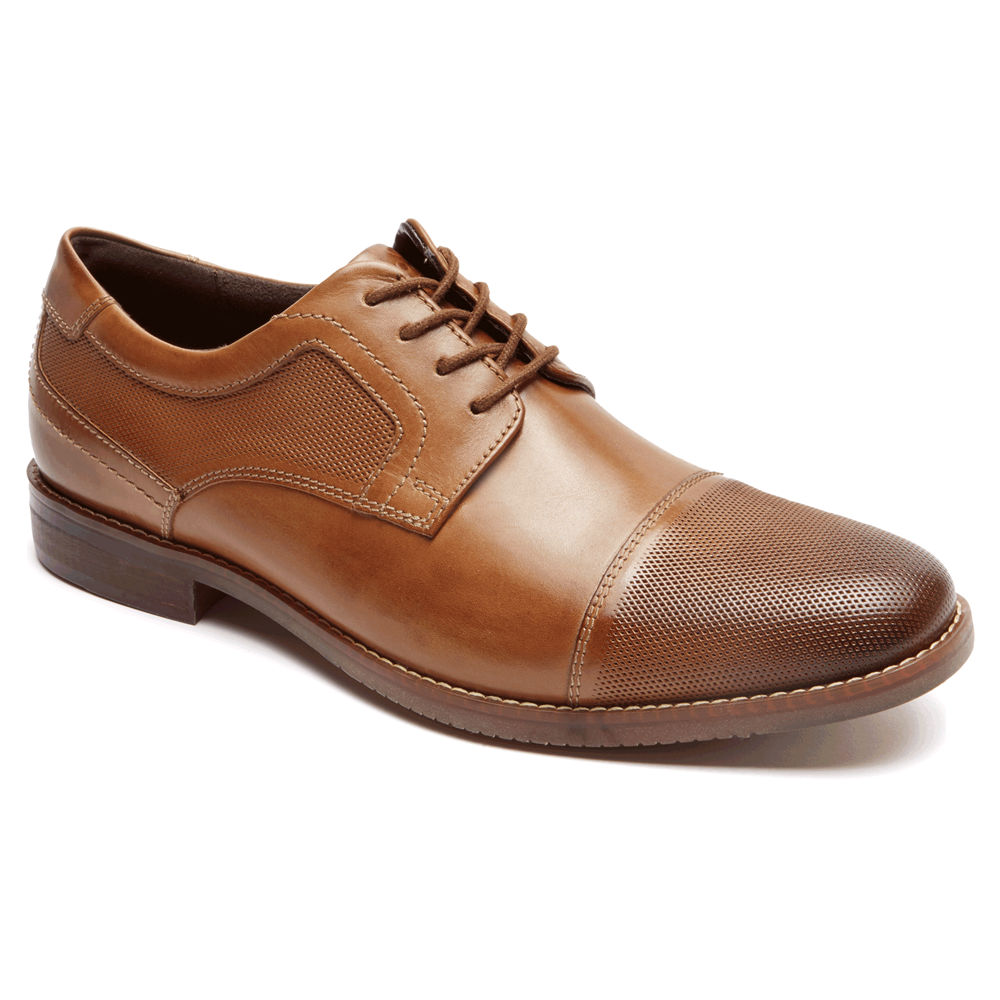 Sapatos Lace Ups Rockport Homem Marrom - Style Purpose Cap Toe Blucher - 91530ETOF